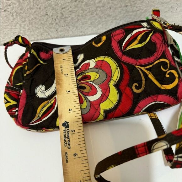 NWT Vera Bradley Brown Red Yellow HandBag Retired Pattern crossbody - Picture 13 of 13